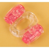 Прозрачное виброкольцо с двумя вибропульками - Toyfa Basic - в Подольске купить с доставкой