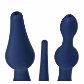 Набор из 3 универсальных насадок для анального душа Universal 3 Piece Silicone Enema Attachment Set - XR Brands - купить с доставкой в Подольске