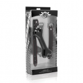 Черный кляп в форме косточки Hound Adjustable Dog Bone Gag - XR Brands - купить с доставкой в Подольске