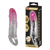 Прозрачная насадка-удлинитель с подхватом мошонки Odes - 17,5 см. - Baile - в Подольске купить с доставкой