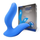 Синий вибромассажер простаты 3,5’’ Curve P-spot Massager - 12 см. - Erokay - в Подольске купить с доставкой