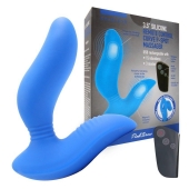 Синий вибромассажер простаты 3,5’’ Remote Control Curve P-spot Massager - 12 см. - Erokay - в Подольске купить с доставкой
