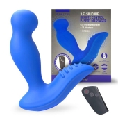 Синий вибромассажер простаты 3,5’’ Remote Control P-spot Massager - 12,5 см. - Erokay - в Подольске купить с доставкой