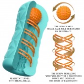 Аквамариновый мастурбатор Victoria - Baile - в Подольске купить с доставкой