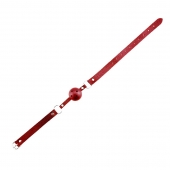 Красный кляп-шар Discretion на регулируемых ремешках - Adrien Lastic - купить с доставкой в Подольске