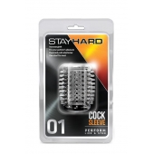 Прозрачная насадка с шипами STAY HARD COCK SLEEVE 01 CLEAR - Blush Novelties - в Подольске купить с доставкой