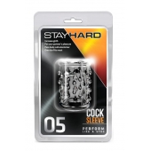 Прозрачная насадка с капельками STAY HARD COCK SLEEVE 05 CLEAR - Blush Novelties - в Подольске купить с доставкой
