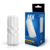 Белый силиконовый мастурбатор - Sex Expert - в Подольске купить с доставкой