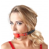 Силиконовый кляп-шар на чёрных ремешках Red Gag silicone - Orion - купить с доставкой в Подольске