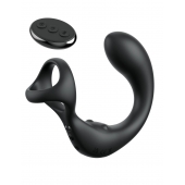 Черный стимулятор простаты с кольцом Ass-gasm Taint-alizer - Pipedream - в Подольске купить с доставкой