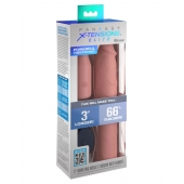 Телесная вибронасадка на член 3  Vibrating Mega X-tension with Remote - 22,9 см. - Pipedream - в Подольске купить с доставкой