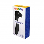 Черный стимулятор Smoooch Clitoral Suction   Vibration - 18,6 см. - Adrien Lastic