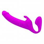 Лиловый безремневой страпон с вибрацией Zanini - Baile - купить с доставкой в Подольске