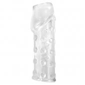Прозрачная открытая насадка на пенис с бугорками - 19,8 см. - Baile - в Подольске купить с доставкой