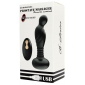 Черный массажер простаты с вибрацей и возвратно-поступательными движениями - Boys of Toys - в Подольске купить с доставкой