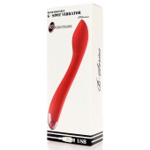 Красный изогнутый вибратор для массажа точки G - 23 см. - Boys of Toys