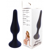 Черная анальная втулка на присоске - 11 см. - Boys of Toys