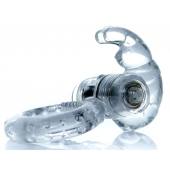 Прозрачное эрекционное виброкольцо с клиторальным зайчиком - Boys of Toys - в Подольске купить с доставкой