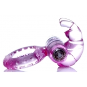 Розовое эрекционное виброкольцо с клиторальным зайчиком - Boys of Toys - в Подольске купить с доставкой