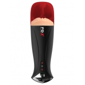 Телесный мастурбатор-вагина в черной колбе с вибрацией Fuck-O-Matic Pro XL - Pipedream - в Подольске купить с доставкой