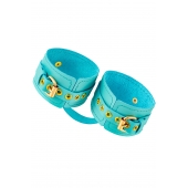 Голубые однослойные кожаные оковы - Pecado - купить с доставкой в Подольске