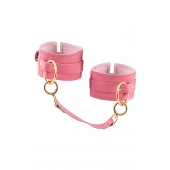 Розовые однослойные кожаные оковы - Pecado - купить с доставкой в Подольске