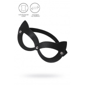 Черная открытая маска с ушками кошки - Pecado - купить с доставкой в Подольске