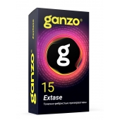Презервативы анатомической формы с точечной и ребристой структурой Ganzo Extase - 15 шт. - Ganzo - купить с доставкой в Подольске