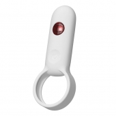 Белое эрекционное виброкольцо с пультом ДУ - Youvic - в Подольске купить с доставкой