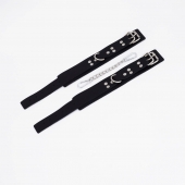 Черные кожаные оковы с регулируемыми ремешками - Crazy Handmade - купить с доставкой в Подольске