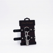 Черно-красные кожаные оковы - Crazy Handmade - купить с доставкой в Подольске