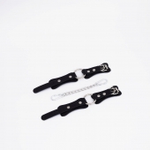 Черные кожаные наручники с кольцом - Crazy Handmade - купить с доставкой в Подольске