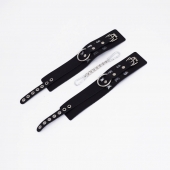 Черные кожаные оковы Sex - Crazy Handmade - купить с доставкой в Подольске