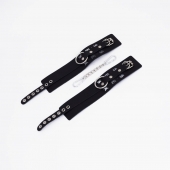 Черные кожаные оковы Sex - Crazy Handmade - купить с доставкой в Подольске