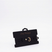 Черный кожаный ошейник с золотистой фурнитурой - Crazy Handmade - купить с доставкой в Подольске