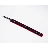 Черно-красный ошейник Sex - Crazy Handmade - купить с доставкой в Подольске