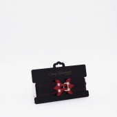 Черный ошейник с красным декором и строчкой - Crazy Handmade - купить с доставкой в Подольске