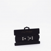 Черный ошейник из высококачественной натуральной кожи - Crazy Handmade - купить с доставкой в Подольске