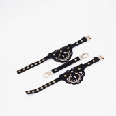 Черные оковы с золотистой фурнитурой - Crazy Handmade - купить с доставкой в Подольске