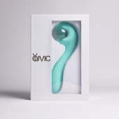 Бирюзовый вибромассажёр с деликатными токами - Youvic - купить с доставкой в Подольске