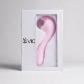 Розовый вибромассажёр с деликатными токами - Youvic - купить с доставкой в Подольске