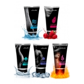 Набор из 5 лубрикантов JUJU (увлажняющий, Hot+, Long, Anal, малина) - JuJu - купить с доставкой в Подольске