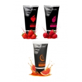 Набор из 3 съедобных лубрикантов JUJU (клубника, малина, грейпфрут) - JuJu - купить с доставкой в Подольске