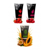 Набор из 3 съедобных лубрикантов JUJU (клубника, малина, тропические фрукты) - JuJu - купить с доставкой в Подольске