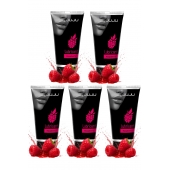 Набор из 5 съедобных лубрикантов JUJU со вкусом малины - JuJu - купить с доставкой в Подольске