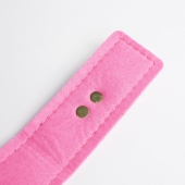 Черно-розовый ошейник с золотистой фурнитурой - Crazy Handmade - купить с доставкой в Подольске