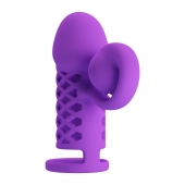 Фиолетовая вибронасадка с клиторальным отростком Harden - Baile - в Подольске купить с доставкой