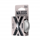 Черные утолщенные презервативы MAXUS Extra Strong с железным кейсом - 3 шт. - Maxus - купить с доставкой в Подольске