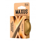 Точечные презервативы MAXUS 2000 Amazing Dots с железным кейсом - 3 шт. - Maxus - купить с доставкой в Подольске