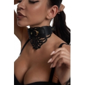 Фигурный чокер с узорами и золотистой фурнитурой - Crazy Handmade - купить с доставкой в Подольске